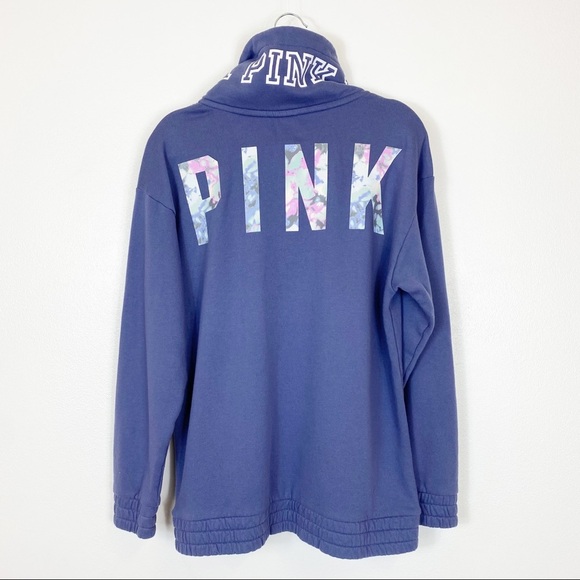 PINK Victoria's Secret 1/4 Zip Sweatshirt Lavender Size Medium - Picture 5 of 8